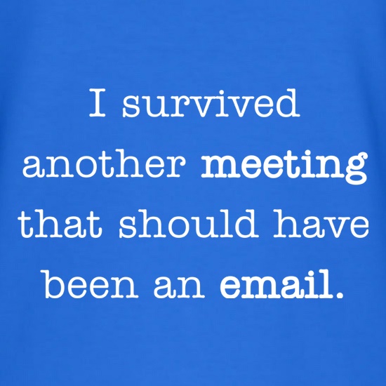 I Survived Another Meeting That Should Have Been An E-Mail t shirt
